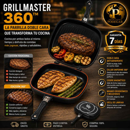 🔥 GRILLMASTER 360™ – La Parrilla Doble Cara Que Transforma Tu Cocina 🔥
